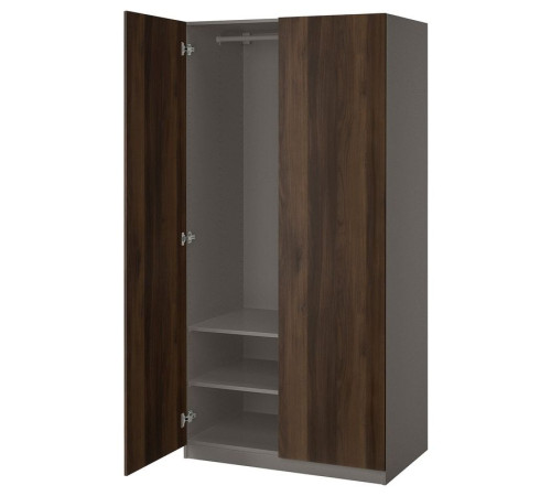 Kombinacja szafy, ciemnoszary/ciemnobrązowy bejcowany dąb, imitacja PAX / STORKLINTA 295.626.03
