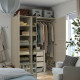 Kombinacja szafy, szarobeżowy/szarobeżowy lustro PAX / KAMMARTORP/TYSSEDAL 296.032.41