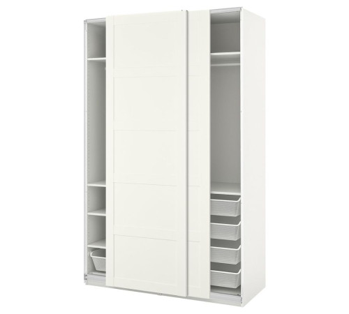 Kombinacja szafy, biały/biały PAX / BERGSBO 394.357.42