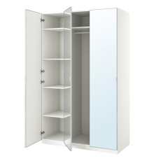 Гардеробная комбинация, белый/зеркало PAX / ÅHEIM 494.297.50