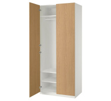 Kombinacja szafy, biały/imit. dębu PAX / STORKLINTA 595.625.88