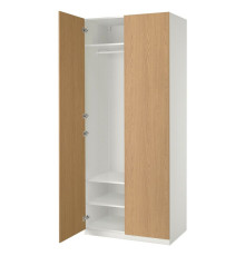 Гардеробная комбинация, белый/имитация дуба PAX / STORKLINTA 595.625.88