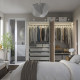 Kombinacja szafy, biały połysk/jasnopomarańczowy lustro PAX / FARDAL/ÅHEIM 595.966.92