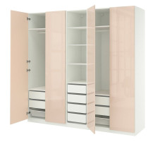 Комплект одежды, белый/глянцевый светло-оранжевый PAX / FARDAL 595.967.72