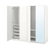 Kombinacja szafy, biały połysk/biały lustro PAX / FARDAL/ÅHEIM 693.956.74