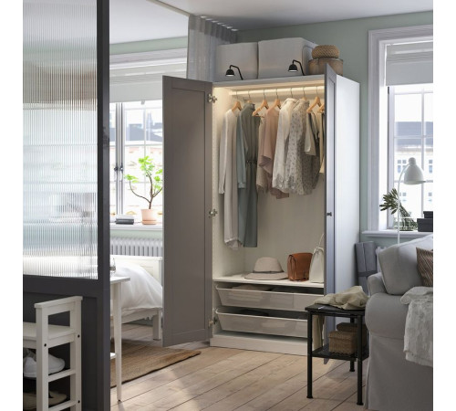 Kombinacja szafy, biały/szary PAX / GULLABERG 795.629.93
