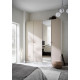 Kombinacja szafy, biały/szarobeżowy lustro PAX / REINSVOLL/ÅHEIM 893.856.07