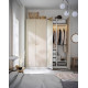 Kombinacja szafy, biały/szarobeżowy lustro PAX / REINSVOLL/ÅHEIM 893.856.07