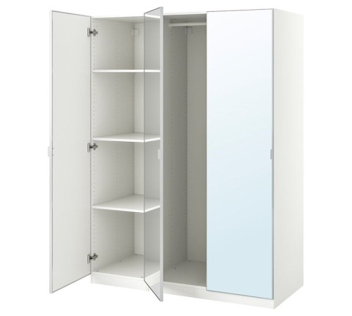 Kombinacja szafy, biały/lustro PAX / ÅHEIM 894.297.48