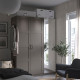 Kombinacja szafy, ciemnoszary ciemnoszary/lustro PAX / BERGSBO/ÅHEIM 894.352.59