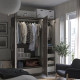 Kombinacja szafy, ciemnoszary ciemnoszary/lustro PAX / BERGSBO/ÅHEIM 894.352.59