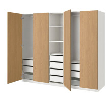 Kombinacja szafy, biały/imit. dębu PAX / STORKLINTA 895.628.84