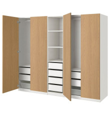 Гардеробная комбинация, белый/имитация дуба PAX / STORKLINTA 895.628.84