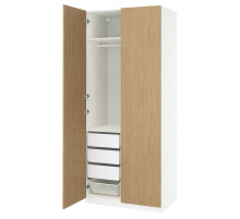 Kombinacja szafy, biały/imit. dębu PAX / STORKLINTA 896.091.36