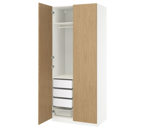 Kombinacja szafy, biały/imit. dębu PAX / STORKLINTA 896.091.36