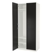 Шкаф, белый/антрацитовый PAX / FLISBERGET 995.006.64