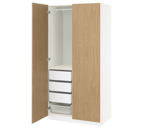 Kombinacja szafy, biały/imit. dębu PAX / STORKLINTA 996.091.31