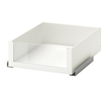 Szuflada ze szklanym frontem, biały KOMPLEMENT 702.466.83