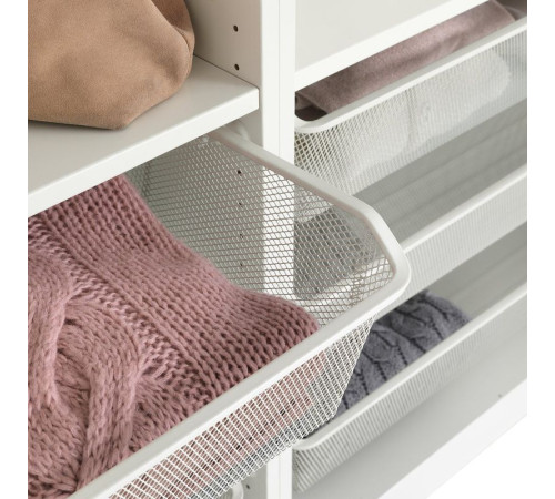 Kosz druciany z wysuwaną prowadnicą, biały KOMPLEMENT 790.109.87