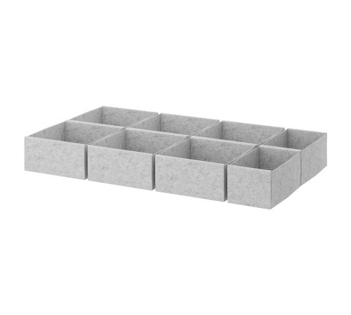 Pudełko, 8 szt., jasnoszary KOMPLEMENT 792.608.44