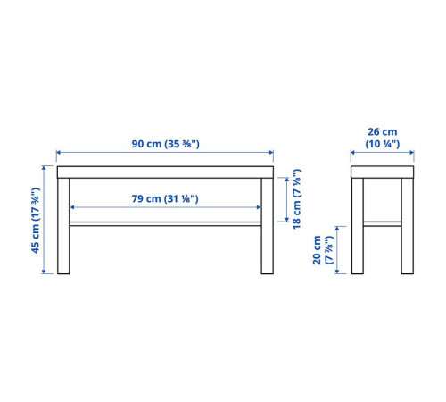 Szafka pod TV, biały LACK 004.500.88