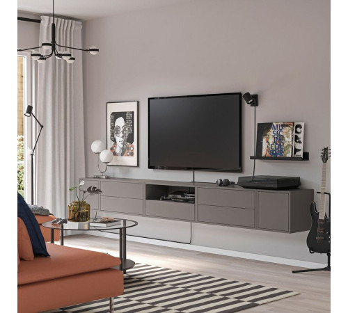Тумба под телевизор/Hi-Fi, темно-серая, с дверцами EKET 095.809.95