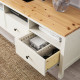 Szafka pod TV, biała bejca/jasnobrązowy HEMNES 504.135.26