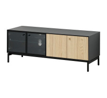 Szafka pod TV, czarny/okl dęb BOASTAD 805.070.24