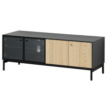Szafka pod TV, czarny/okl dęb BOASTAD 805.070.24