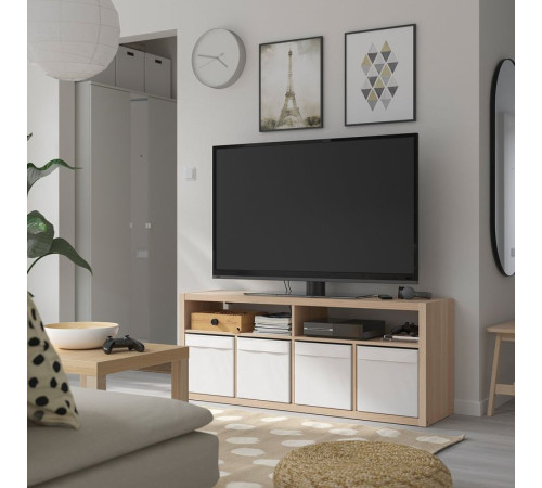 Szafka pod TV, imitacja dębu bejcowanego na biało KALLAX 805.620.96