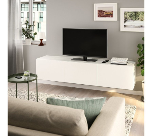 Ława TV z drzwiami, biały/Lappviken biały BESTÅ 893.306.91