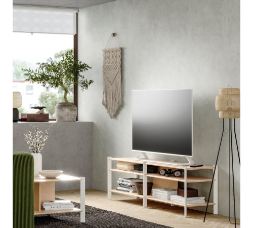 Szafka pod TV, biały/jasny bambus JÄTTESTA 505.388.52