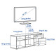 Szafka pod TV, ciemnoszary VIHALS 505.428.68