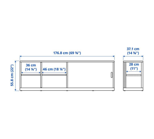 Szafka pod TV, kremowy TONSTAD 604.888.80