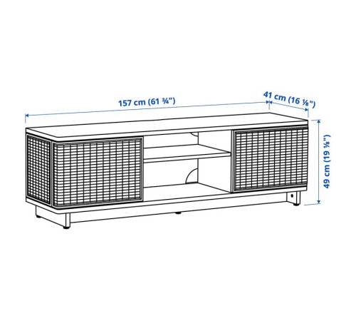 Szafka pod TV, rattan FRYKSÅS 805.740.99