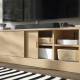 Szafka pod TV, okl dęb/szkło bezbarwne TONSTAD 095.150.66