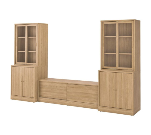 Szafka pod TV, okl dęb/szkło bezbarwne TONSTAD 195.150.61