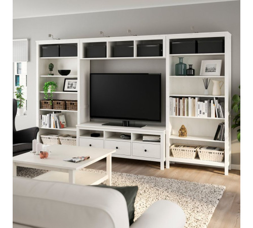 Szafka pod TV, biała bejca HEMNES 792.995.54