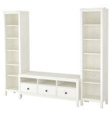 Szafka pod TV, biała bejca HEMNES 892.995.39