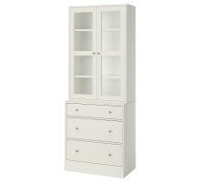 Kombinacja ze szklanymi drzwiami, biały HAVSTA 595.974.65