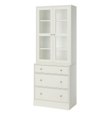 Kombinacja ze szklanymi drzwiami, biały HAVSTA 595.974.65