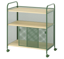 Szafka na kółkach, ciemnozielony/metal NÅLMAKARE 805.957.61