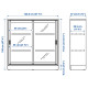 Витрина с раздвижными дверцами, отделка дубовым шпоном TONSTAD 204.892.78