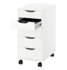 Komoda na kółkach, z wkładem biały/czarny ALEX 296.280.29