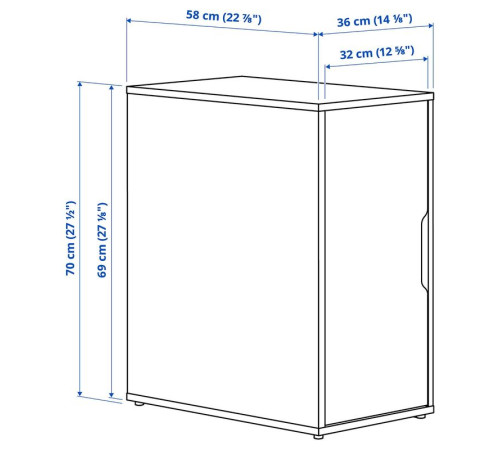 Шкаф, белый ALEX 505.637.52