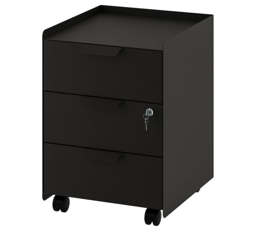 Комод на колесиках, 3 ящика, антрацитовый цвет TROTTEN 704.850.94