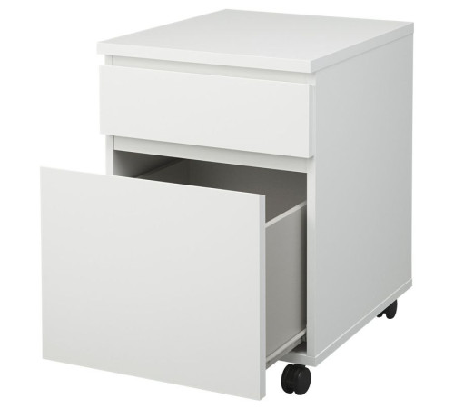 Komoda na kółkach, biały MALM 903.406.51