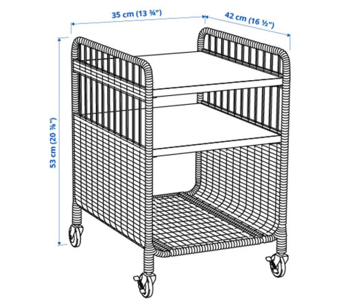 Szafka na kółkach, rattan FRYKSÅS 905.741.74