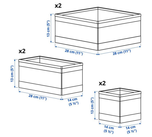 Komplet pudełek, 6 szt., liliowy SKUBB 705.919.47
