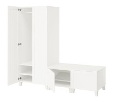 Szafa z 4 drzwi, biały/Sannidal biały PLATSA 095.858.13